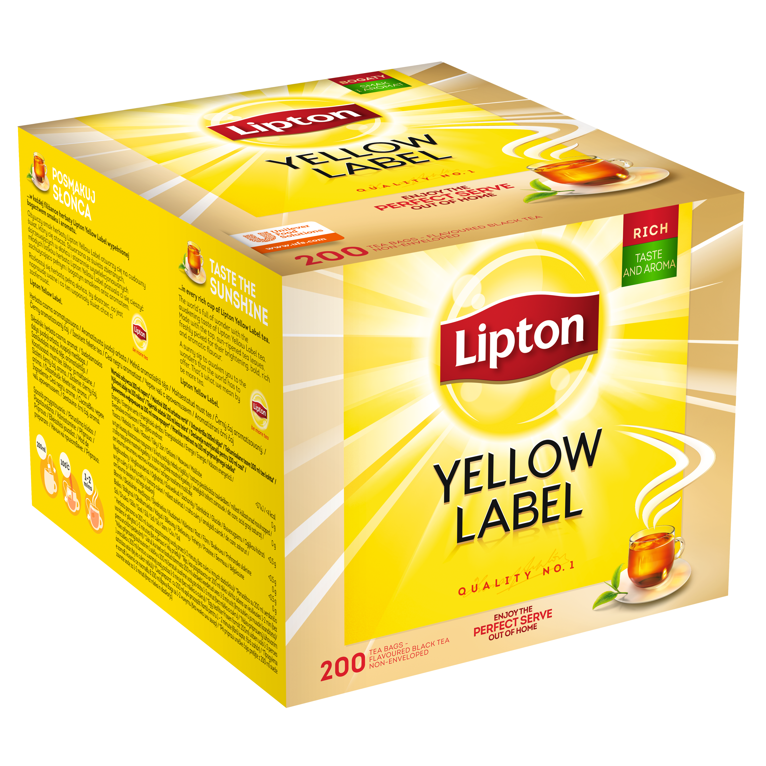Lipton Yellow Label 200 torebek ekspresowych x 2g
