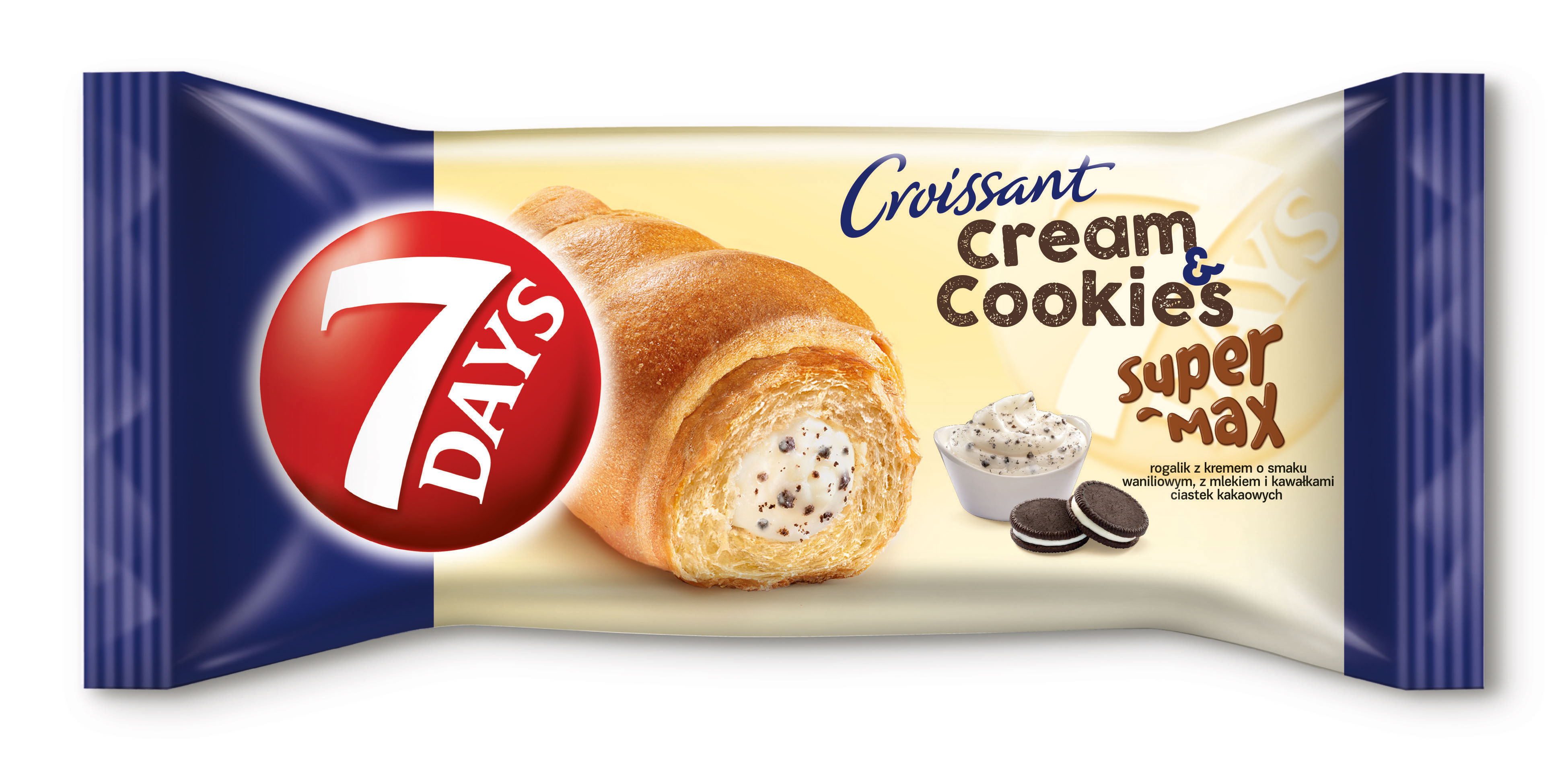 7DAYS Super MAX krem vaniliowy z kawałkami ciastka kakaowego 110g