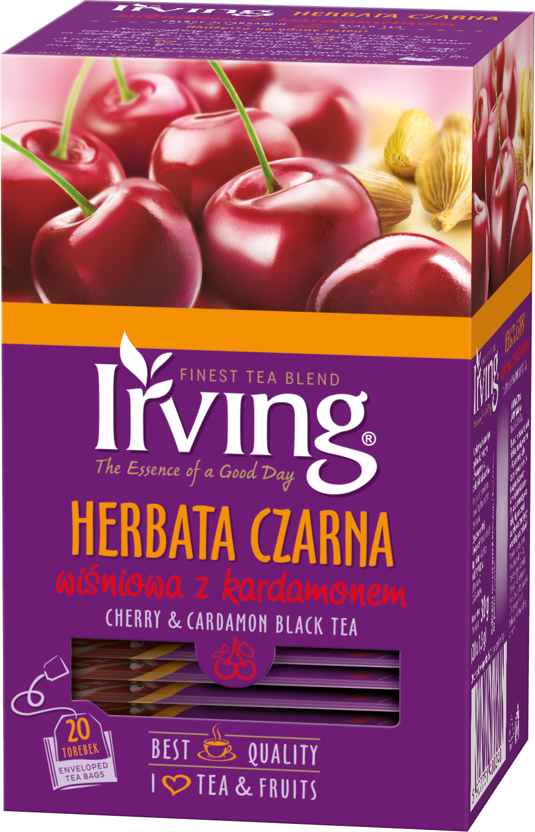 Irving Herbata czarna wiśniowa z kardamonem 30 g (20x1,5 g)