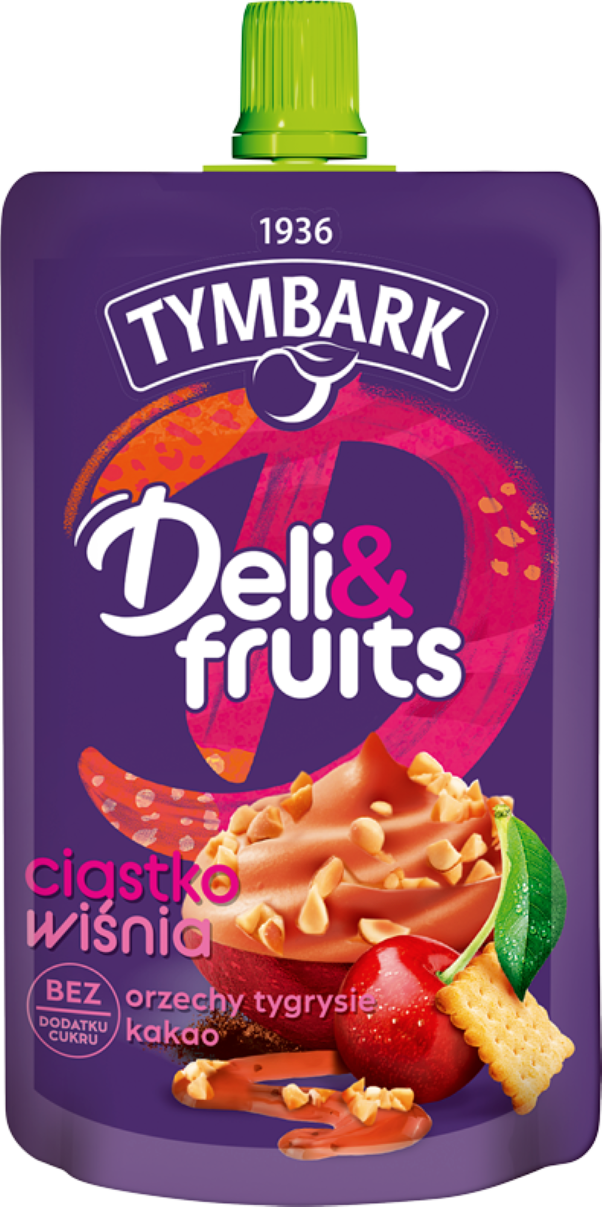 Tymbark Deli&fruit ciastko wiśnia orzechy tygrysie kakao 170 g