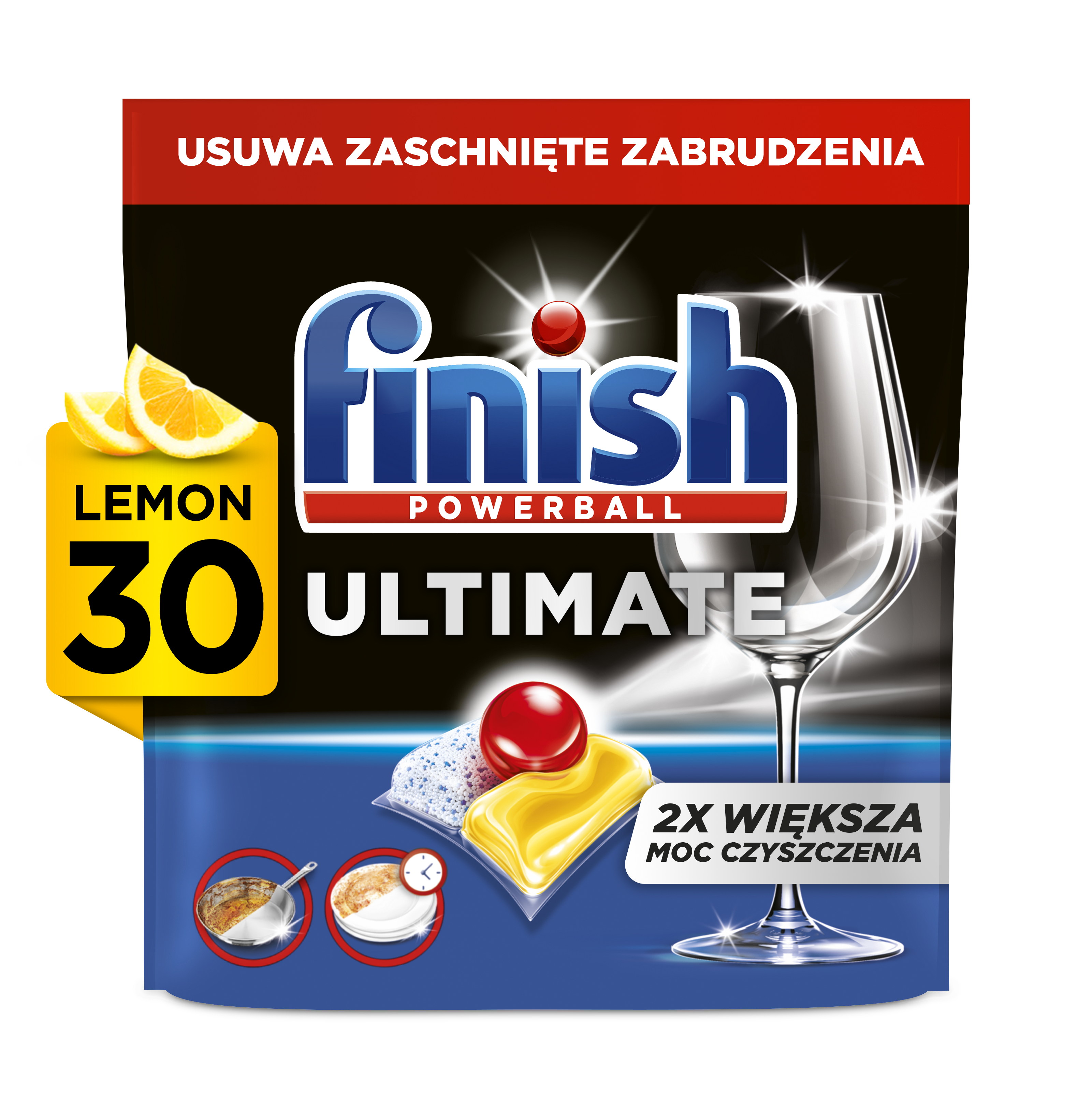 FINISH Kapsułki do zmywarki Ultimate lemon 30 tabletek