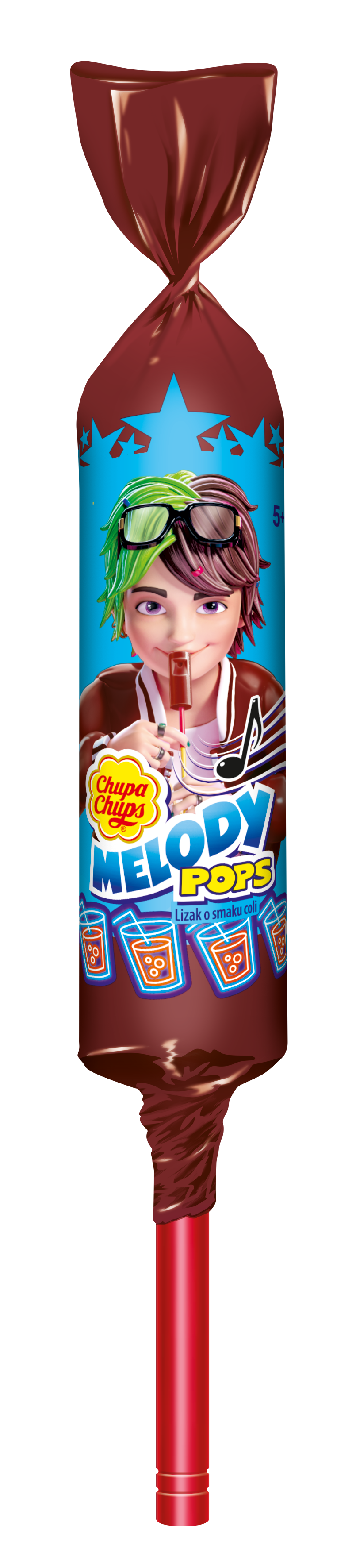Chupa Chups Melody Pops lizak o smaku coli 15g