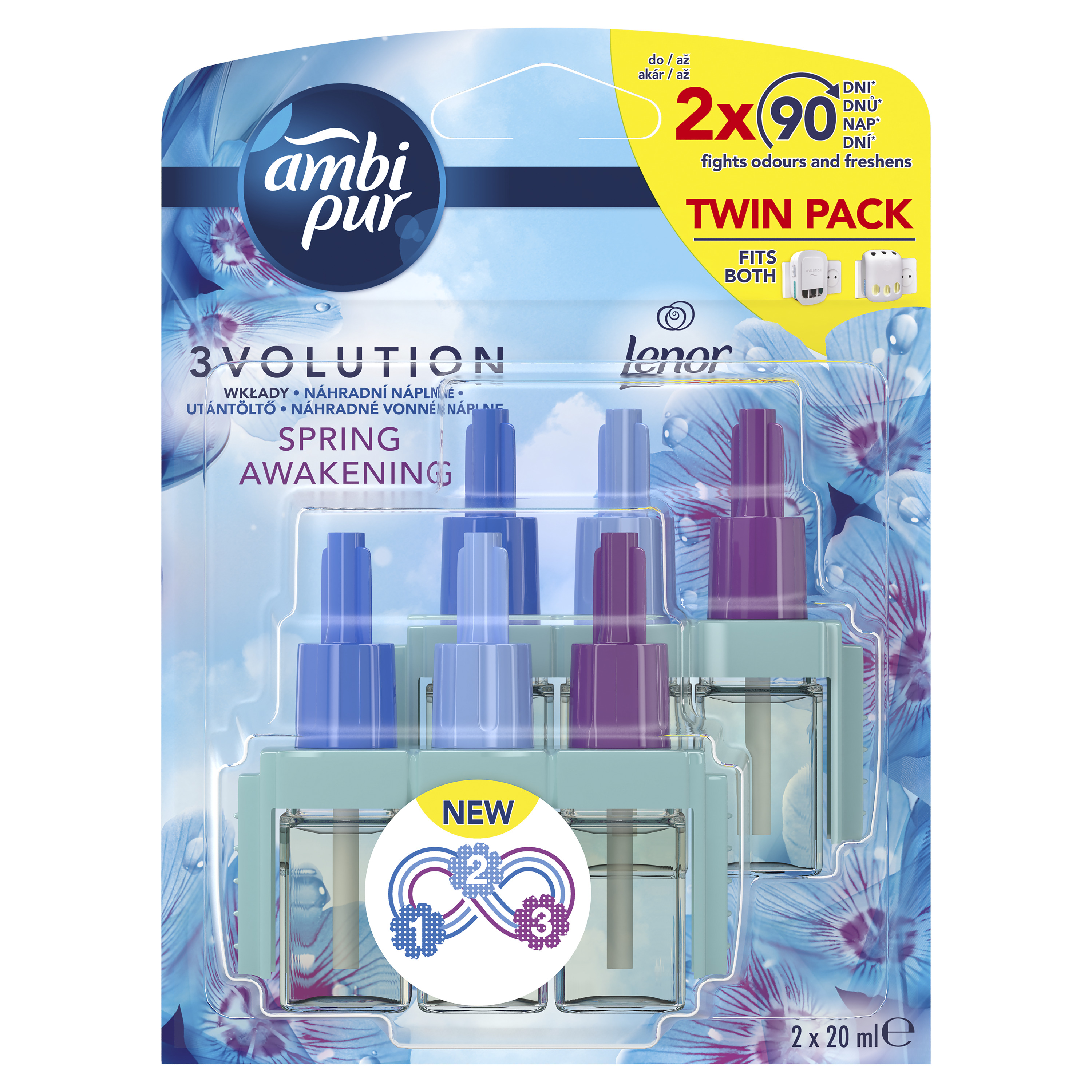 Ambi Pur 3Volution wkład do elektrycznego odświeżacza powietrza Spring Awakening, 2x20 ml
