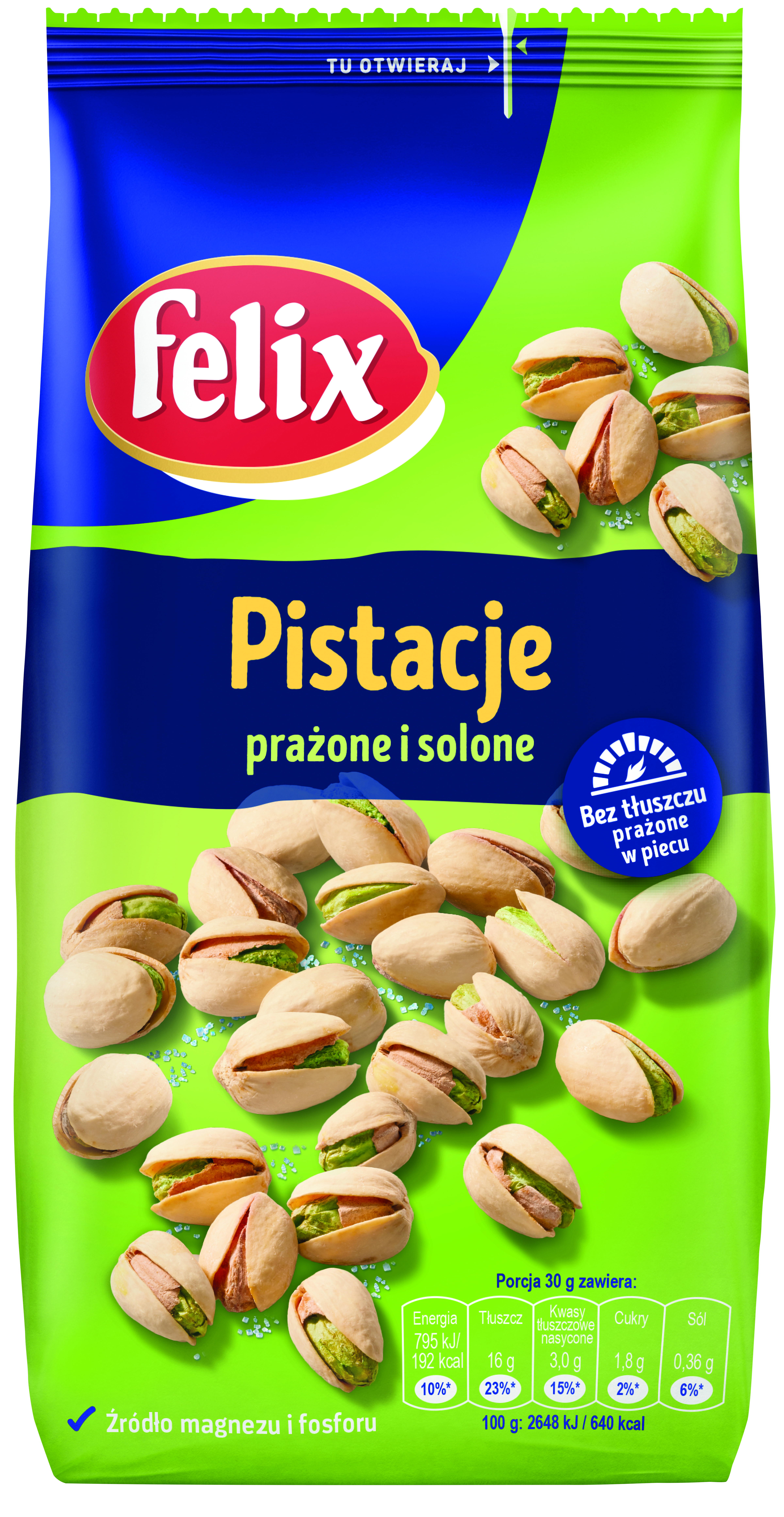 Felix Pistacje smażone solone 360g