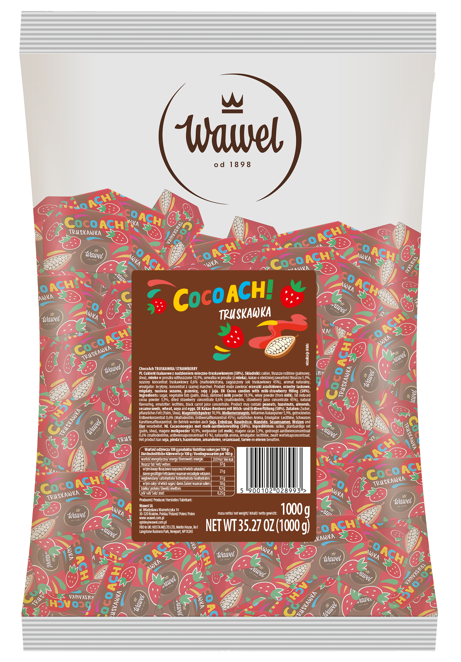 Wawel CocoAch! Truskawka 1kg
