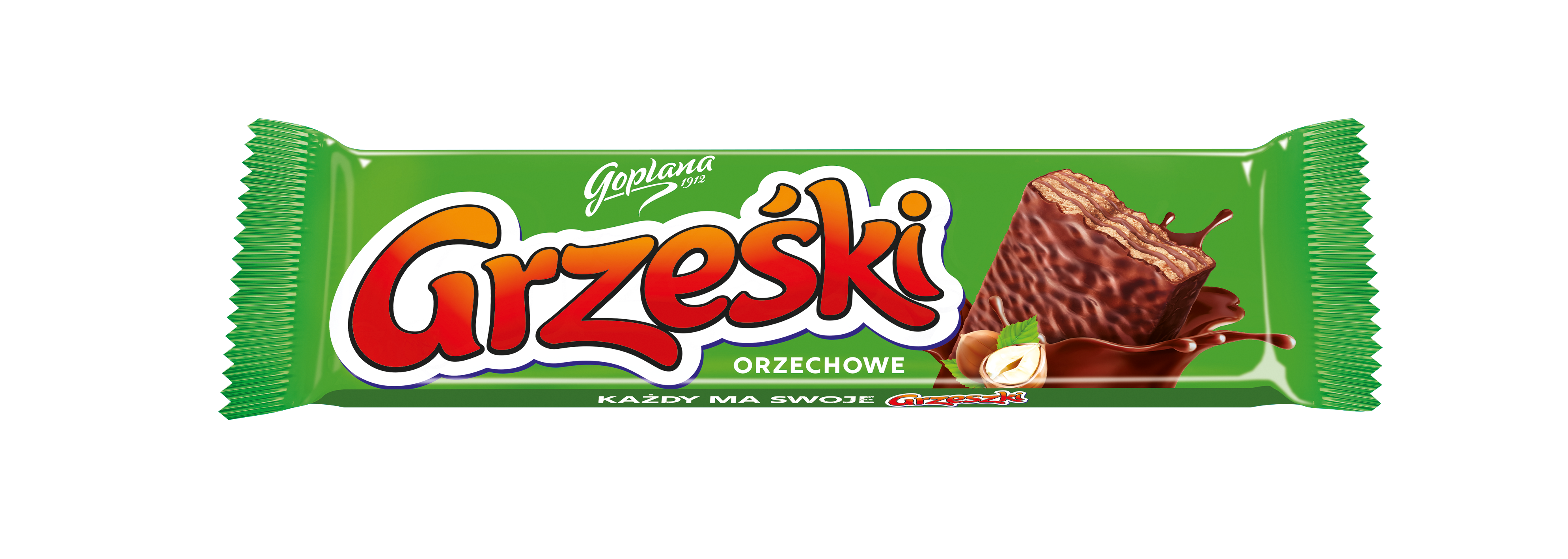 Grześki Orzechowe Wafel przekładany kremem orzechowym w czekoladzie mlecznej 36 g