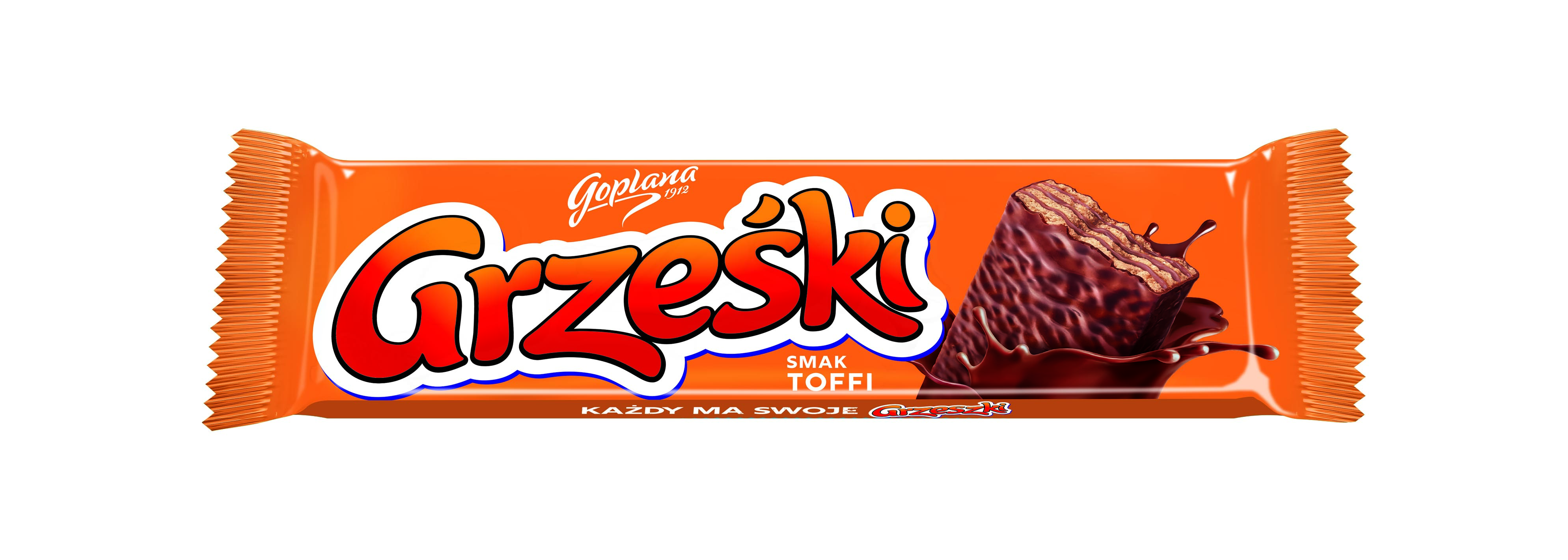 Grześki Toffi Wafel przekładany kremem o smaku toffi w czekoladzie mlecznej 36 g