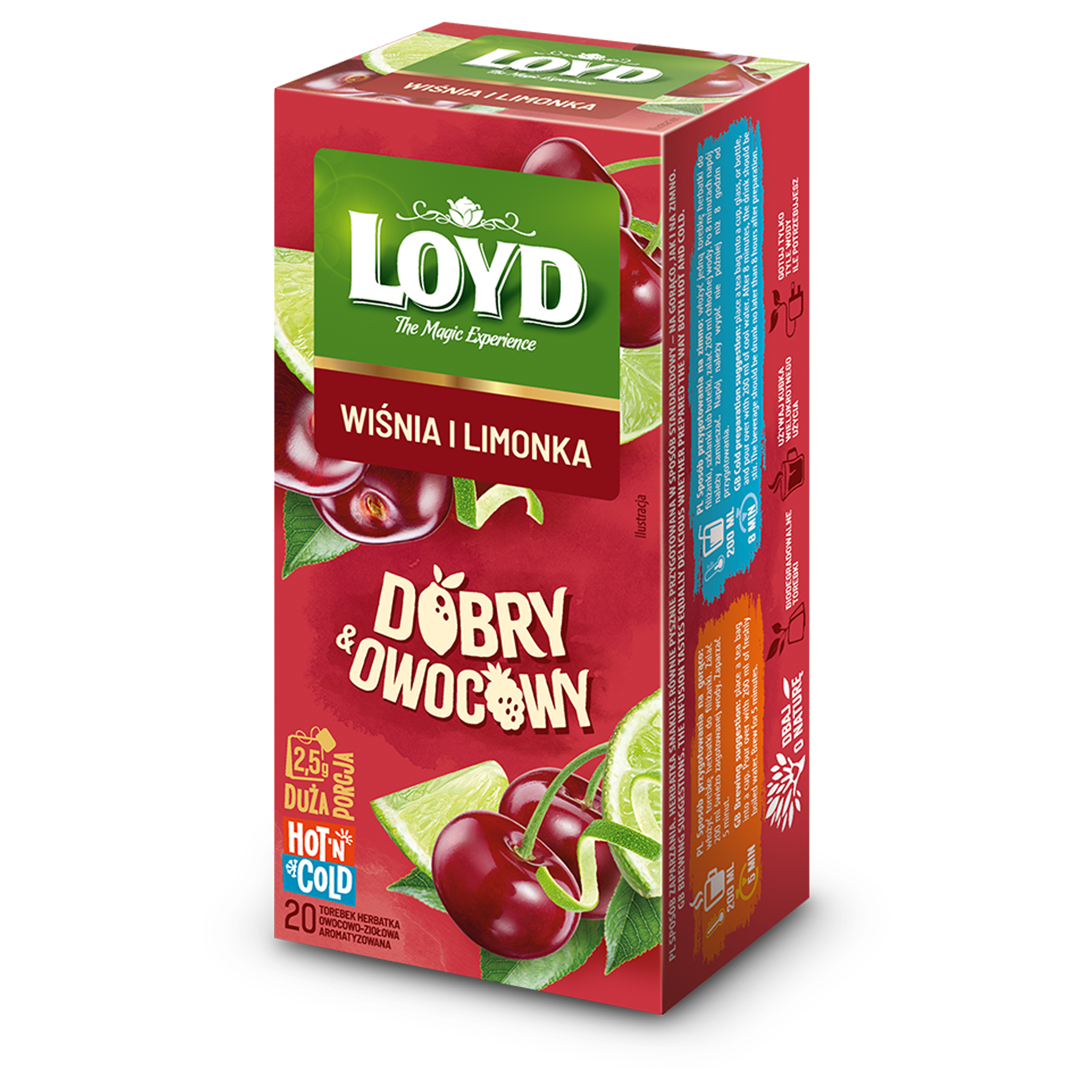 Loyd Herbata o smaku wiśnia & limonka 20x2,5g
