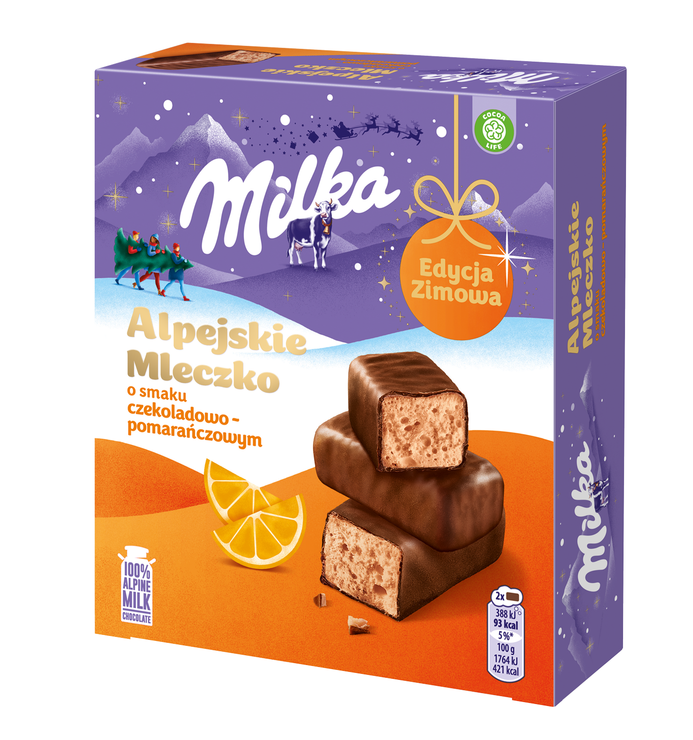 Milka Alpejskie Mleczko Pomarańczowe 330g