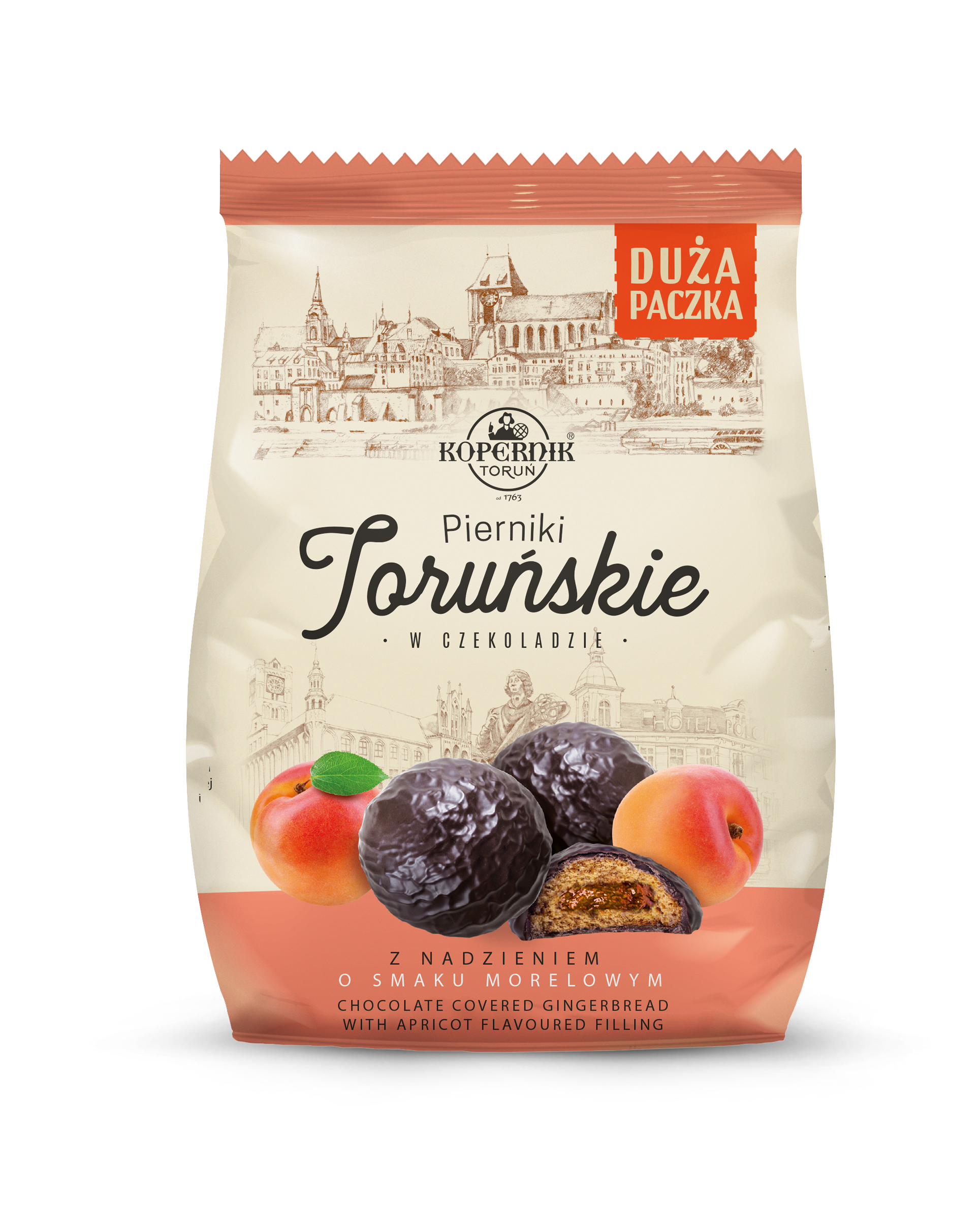 Kopernik Toruńskie Pierniki w czekoladzie deserowej Morela 300g