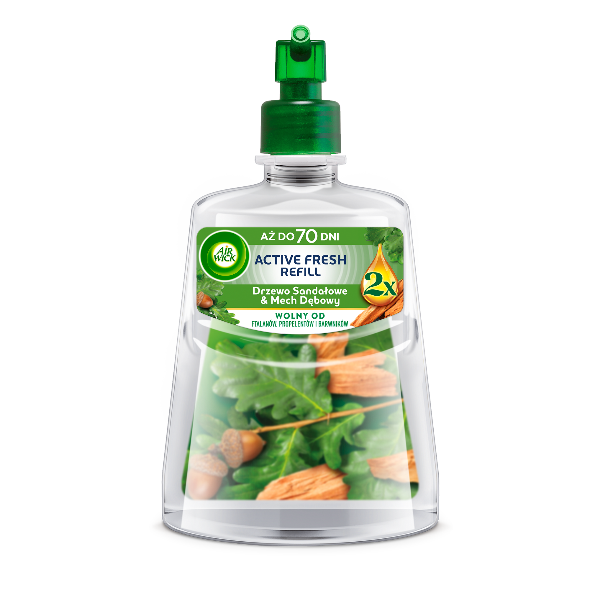 Air Wick Odświeżacz powietrza Active Fresh Drzewo Sandałowe i Mech Dębowy Wkład 228 ml
