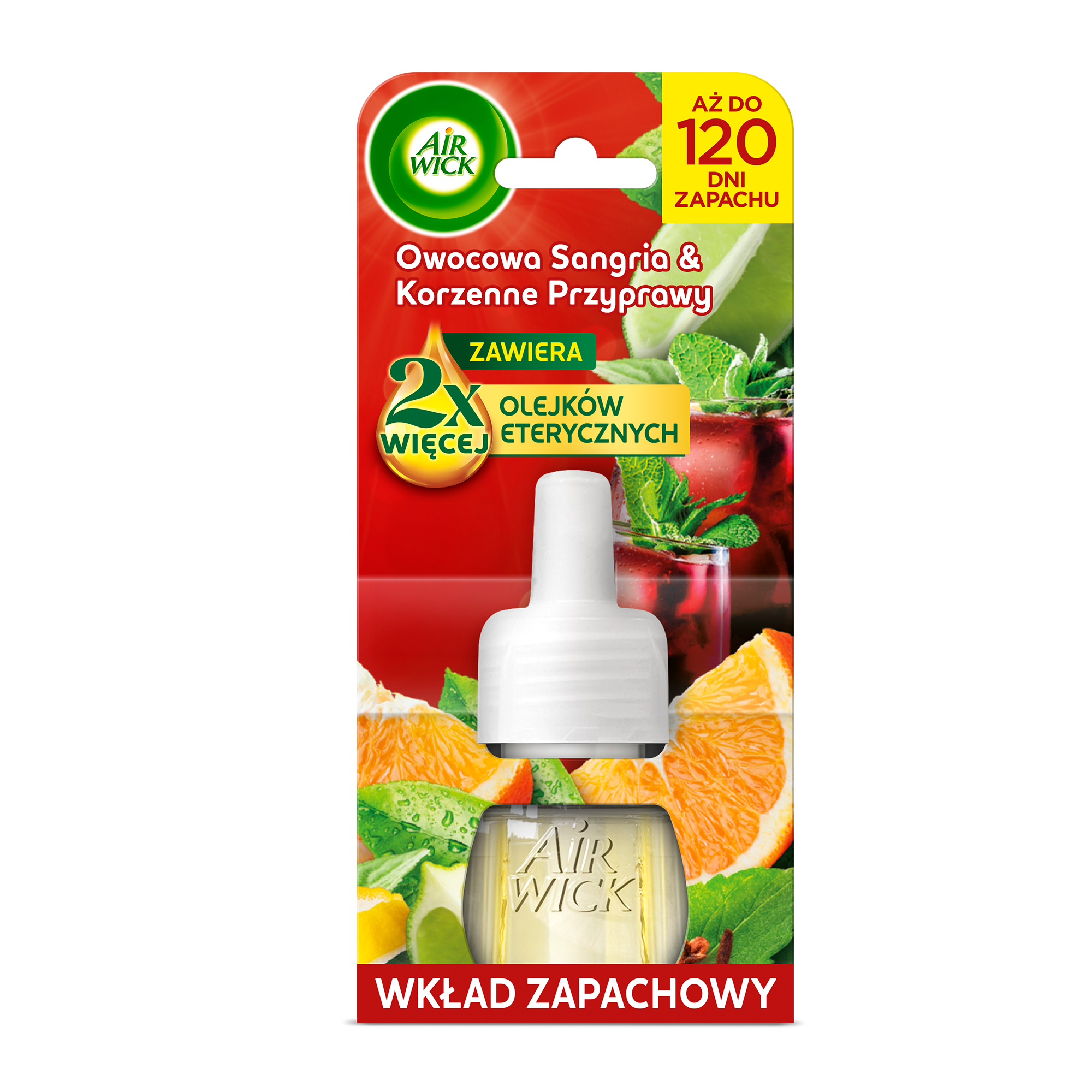 Air Wick Elektryczny odświeżacz powietrza Owocowa Sangria z Przyprawami Wkład 19 ml