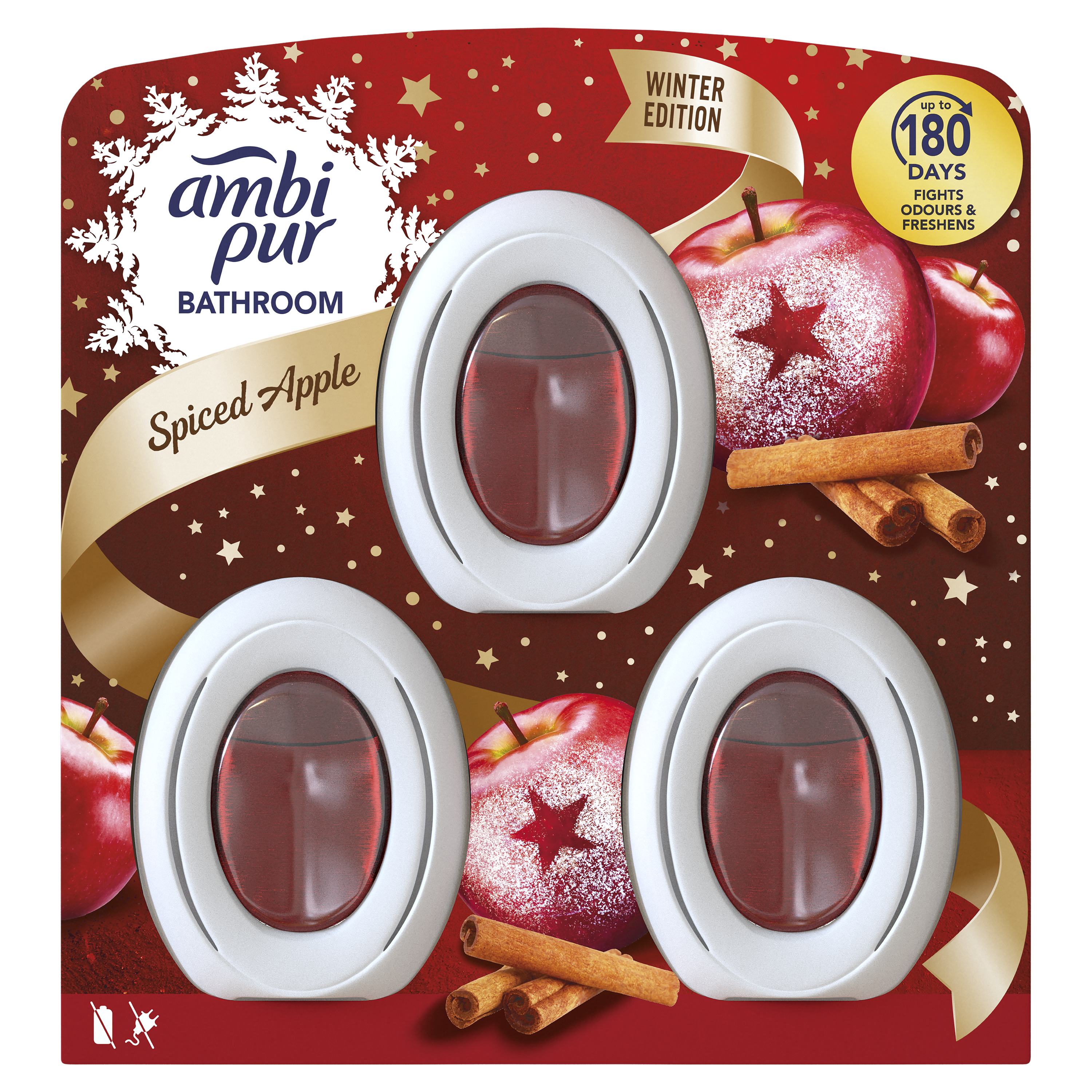 Ambi Pur Łazienka Spiced Apple Dyfuzor do odświeżacza powietrza 3 x 8 ml
