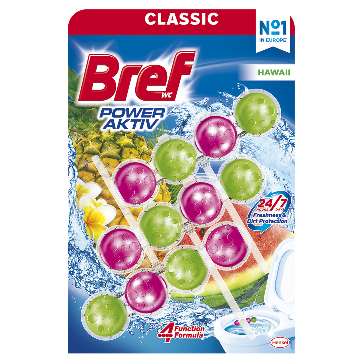 Bref Power Aktiv Zawieszka do WC Hawaii 3x50g