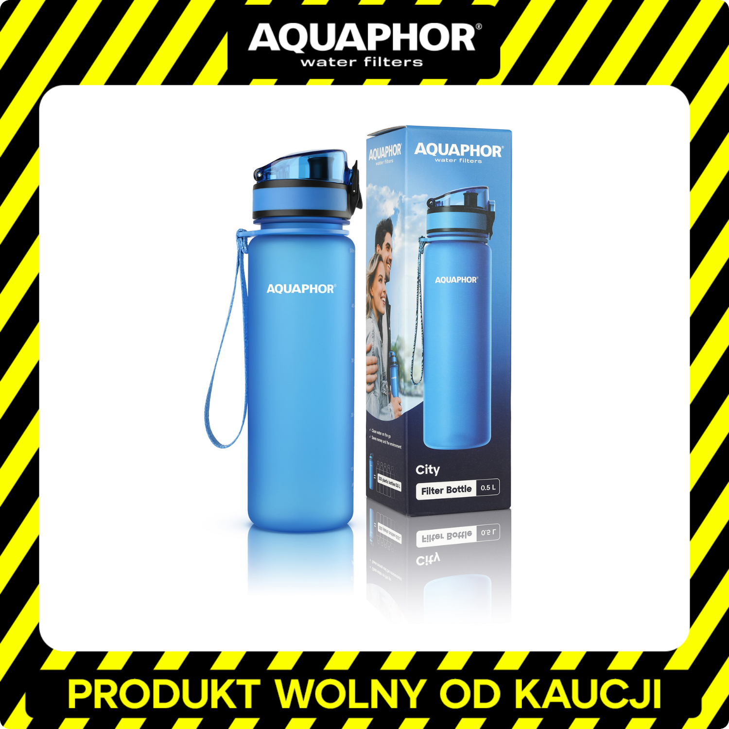 Butelka filtrująca Aquaphor CITY Tritan 0,5l kolor niebieski + wkład filtrujący