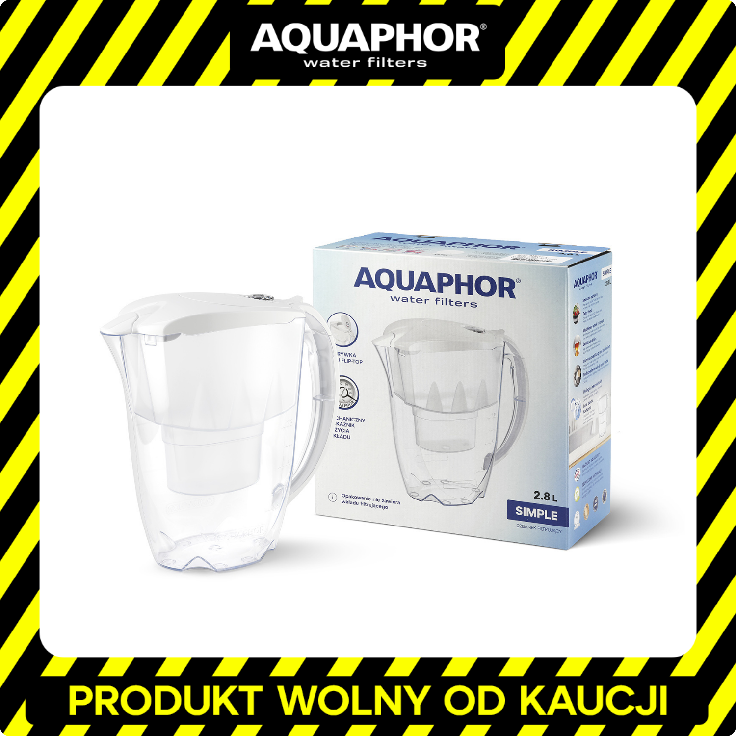 Dzbanek filtrujący Aquaphor Simple 2,8l Biały