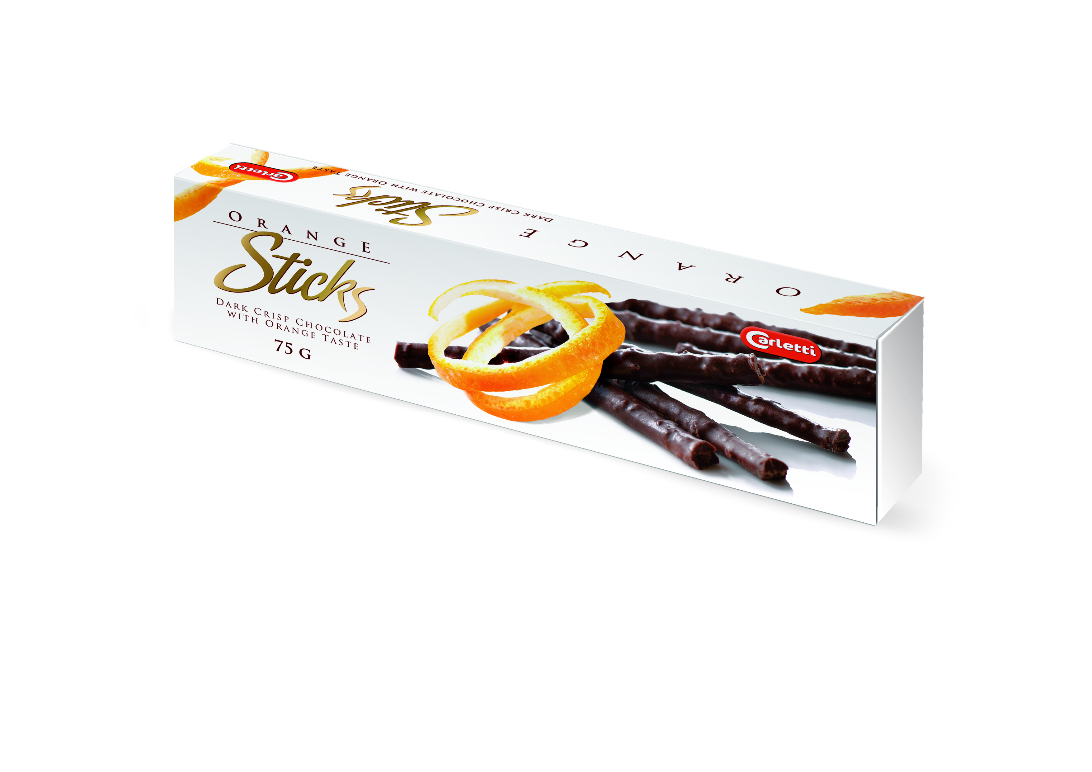Carletti Czekoladowe paluszki pomarańczowe 75g