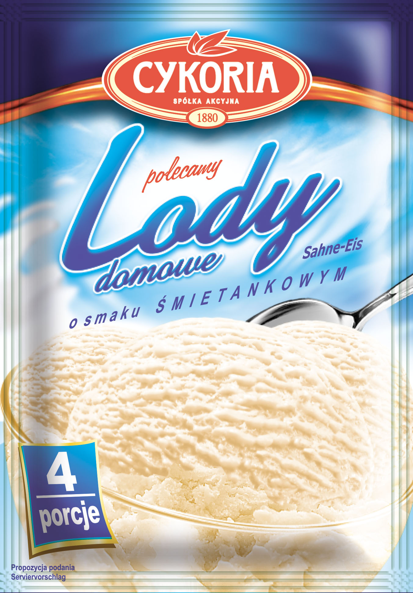 Lody domowe o smaku śmietankowym CYKORIA 60g