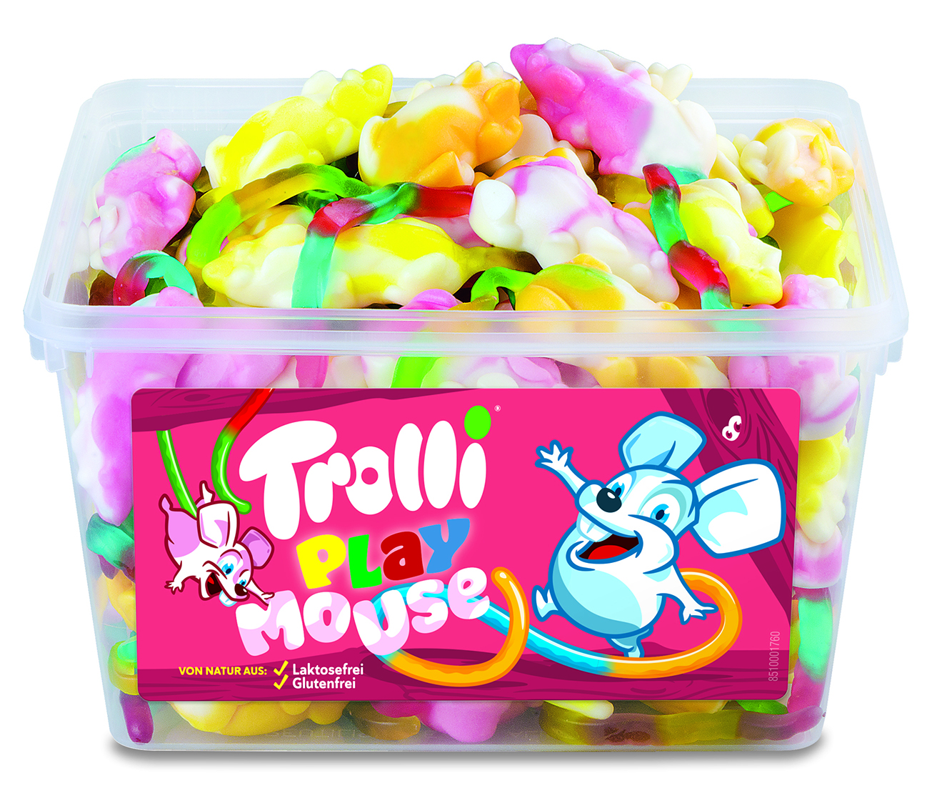 Trolli Playmouse Myszy Żelki o smaku owocowym 75 szt. 1200g