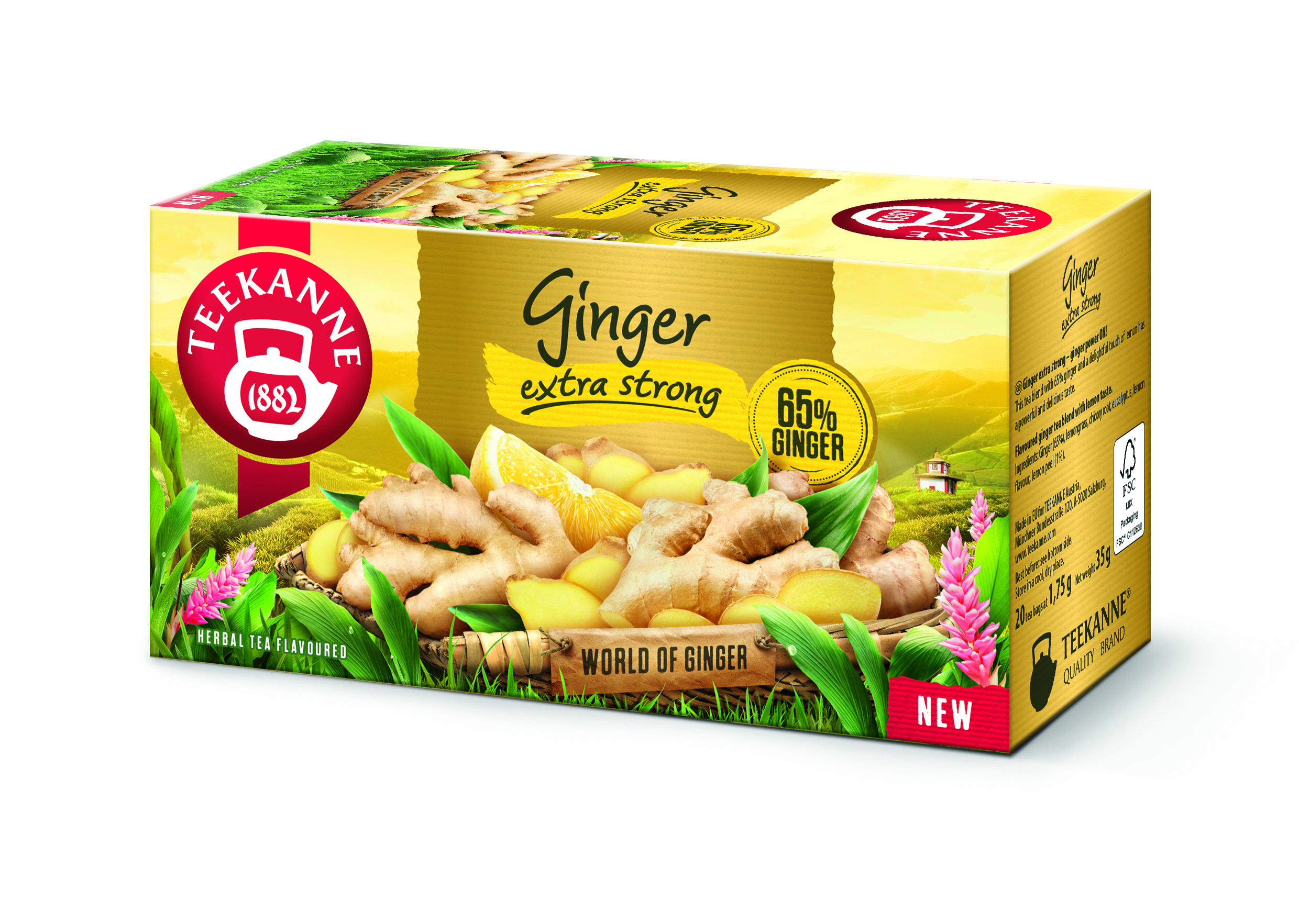 Herbatka owocowa TEEKANNE Ginger extra strong 20 x 1,75g