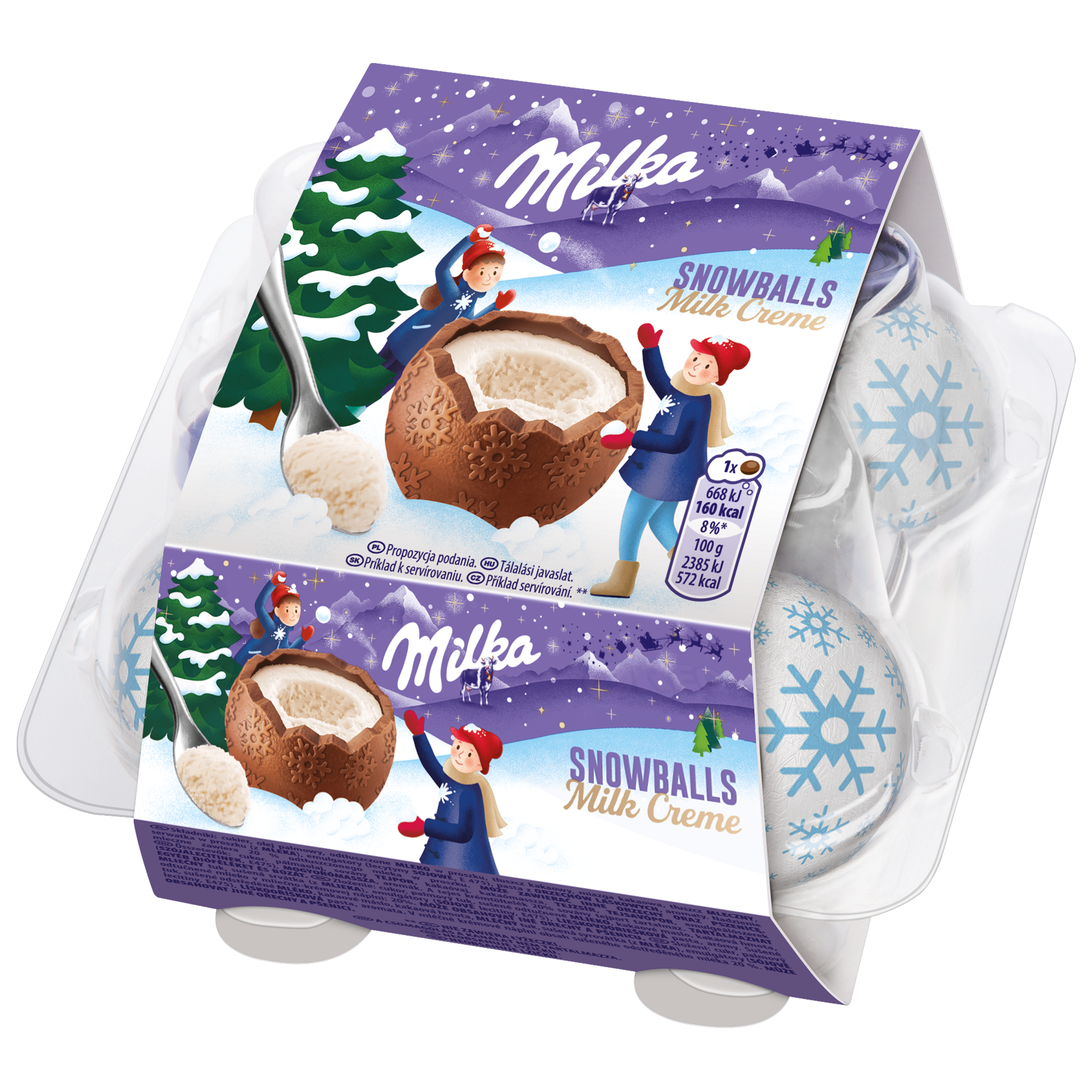 MILKA Snow Balls Milk Cream 112g