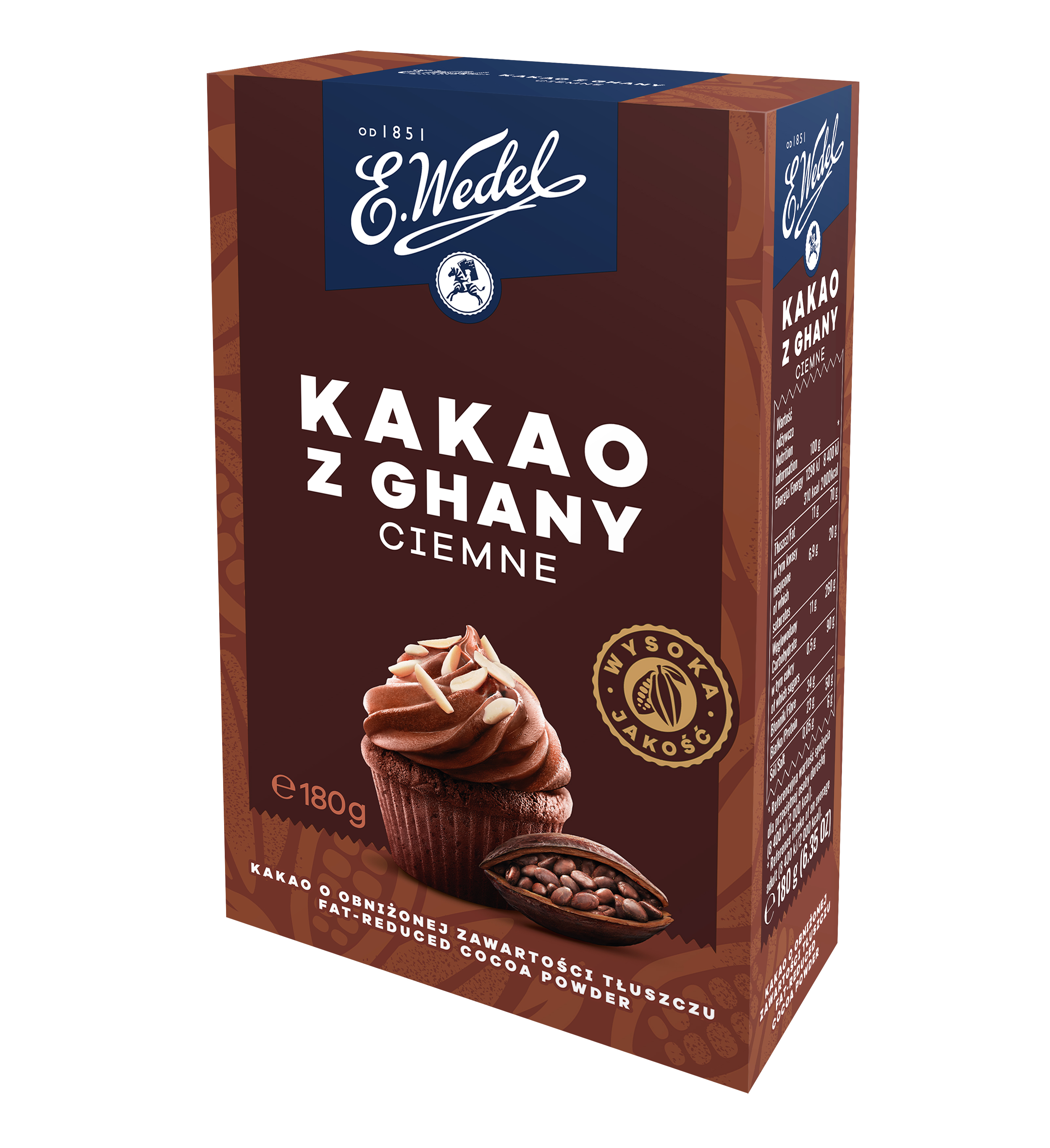 E. Wedel Kakao ciemne z Ghany 180g